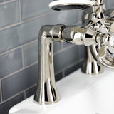Essex Three-Handle 2-Hole Deck-Mount Clawfoot Tub Faucet with Hand Shower