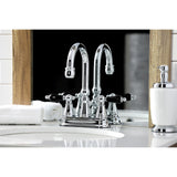 Duchess Double-Handle 3-Hole Deck Mount 4-Inch Centerset Bathroom Faucet with Brass Pop-Up