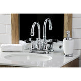 Duchess Double-Handle 3-Hole Deck Mount 4-Inch Centerset Bathroom Faucet with Brass Pop-Up
