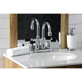 Duchess Double-Handle 3-Hole Deck Mount 4-Inch Centerset Bathroom Faucet with Brass Pop-Up