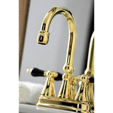 Duchess Double-Handle 3-Hole Deck Mount 4-Inch Centerset Bathroom Faucet with Brass Pop-Up