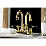 Duchess Double-Handle 3-Hole Deck Mount 4-Inch Centerset Bathroom Faucet with Brass Pop-Up