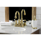 Duchess Double-Handle 3-Hole Deck Mount 4-Inch Centerset Bathroom Faucet with Brass Pop-Up