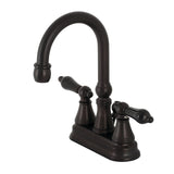 Duchess Double-Handle 3-Hole Deck Mount 4-Inch Centerset Bathroom Faucet with Brass Pop-Up