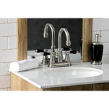 Duchess Double-Handle 3-Hole Deck Mount 4-Inch Centerset Bathroom Faucet with Brass Pop-Up
