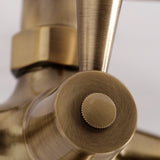 Kingston Two-Handle 2-Hole Wall Mount Clawfoot Tub Faucet with Hand Shower