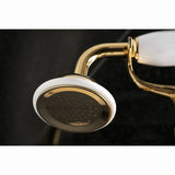 Kingston Two-Handle 2-Hole Wall Mount Clawfoot Tub Faucet with Hand Shower