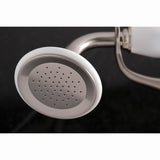 Kingston Two-Handle 2-Hole Wall Mount Clawfoot Tub Faucet with Hand Shower