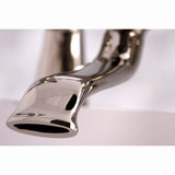 Kingston Three-Handle 2-Hole Deck-Mount Clawfoot Tub Faucet with Hand Shower
