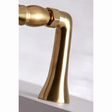 Kingston Three-Handle 2-Hole Deck-Mount Clawfoot Tub Faucet with Hand Shower