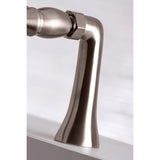 Kingston Three-Handle 2-Hole Deck-Mount Clawfoot Tub Faucet with Hand Shower