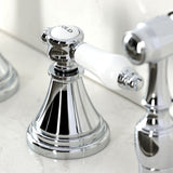 Bel-Air Double-Handle 4-Hole Widespread Kitchen Faucet with Brass Sprayer
