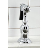 Duchess Double-Handle 4-Hole Widespread Kitchen Faucet with Brass Sprayer