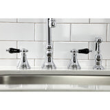 Duchess Double-Handle 4-Hole Widespread Kitchen Faucet with Brass Sprayer