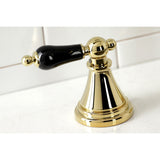 Duchess Double-Handle 4-Hole Widespread Kitchen Faucet with Brass Sprayer