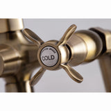 Essex Three-Handle 2-Hole Deck-Mount Clawfoot Tub Faucet with Hand Shower