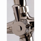 Essex Three-Handle 2-Hole Deck-Mount Clawfoot Tub Faucet with Hand Shower