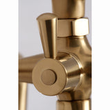 Essex Three-Handle 2-Hole Deck-Mount Clawfoot Tub Faucet with Hand Shower