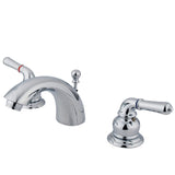 Naples Mini-Widespread Bathroom Faucet with Brass Pop-Up Drain