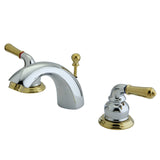 Naples Mini-Widespread Bathroom Faucet with Brass Pop-Up Drain