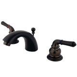 Naples Mini-Widespread Bathroom Faucet with Brass Pop-Up Drain
