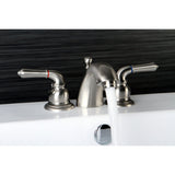 Naples Mini-Widespread Bathroom Faucet with Brass Pop-Up Drain