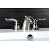 Naples Mini-Widespread Bathroom Faucet with Brass Pop-Up Drain