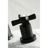 Millennium Two-Handle 3-Hole Deck Mount Widespread Bathroom Faucet with Brass Pop-Up