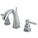 Elinvar Two-Handle 3-Hole Deck Mount Widespread Bathroom Faucet with Brass Pop-Up