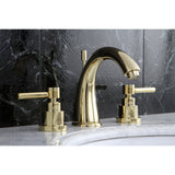 Elinvar Two-Handle 3-Hole Deck Mount Widespread Bathroom Faucet with Brass Pop-Up