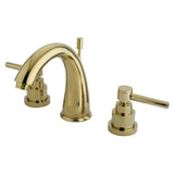 Elinvar Two-Handle 3-Hole Deck Mount Widespread Bathroom Faucet with Brass Pop-Up