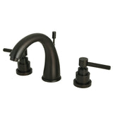 Elinvar Two-Handle 3-Hole Deck Mount Widespread Bathroom Faucet with Brass Pop-Up