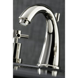Concord Two-Handle 3-Hole Deck Mount Widespread Bathroom Faucet with Brass Pop-Up
