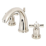 Millennium Two-Handle 3-Hole Deck Mount Widespread Bathroom Faucet with Brass Pop-Up