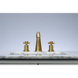 Concord Two-Handle 3-Hole Deck Mount Widespread Bathroom Faucet with Brass Pop-Up