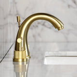 Convergent Two-Handle 3-Hole Deck Mount Widespread Bathroom Faucet with Knurled Handle and Brass Pop-Up