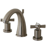 Millennium Two-Handle 3-Hole Deck Mount Widespread Bathroom Faucet with Brass Pop-Up