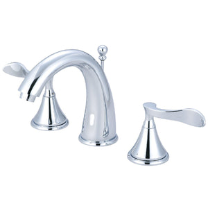 Century Two-Handle 3-Hole Deck Mount Widespread Bathroom Faucet with Brass Pop-Up