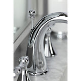 Naples Two-Handle 3-Hole Deck Mount Widespread Bathroom Faucet with Brass Pop-Up