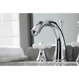 Naples Two-Handle 3-Hole Deck Mount Widespread Bathroom Faucet with Brass Pop-Up