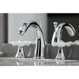 Naples Two-Handle 3-Hole Deck Mount Widespread Bathroom Faucet with Brass Pop-Up