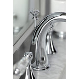 Wilshire Two-Handle 3-Hole Deck Mount Widespread Bathroom Faucet with Brass Pop-Up Drain