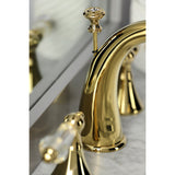 Wilshire Two-Handle 3-Hole Deck Mount Widespread Bathroom Faucet with Brass Pop-Up Drain