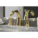 Wilshire Two-Handle 3-Hole Deck Mount Widespread Bathroom Faucet with Brass Pop-Up Drain