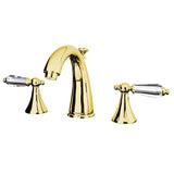 Wilshire Two-Handle 3-Hole Deck Mount Widespread Bathroom Faucet with Brass Pop-Up Drain