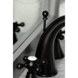 English Country Two-Handle 3-Hole Deck Mount Widespread Bathroom Faucet with Brass Pop-Up