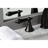 Duchess Two-Handle 3-Hole Deck Mount Widespread Bathroom Faucet with Brass Pop-Up Drain