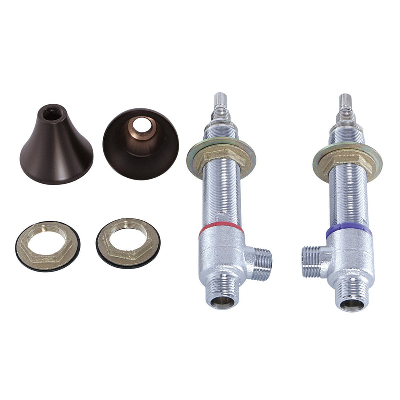 Kingston Hot And Cold Valve Included Handle Base Install Nut Washer (1 Pair)