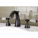 Wilshire Two-Handle 3-Hole Deck Mount Widespread Bathroom Faucet with Brass Pop-Up Drain