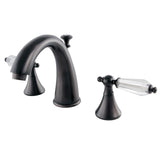 Wilshire Two-Handle 3-Hole Deck Mount Widespread Bathroom Faucet with Brass Pop-Up Drain